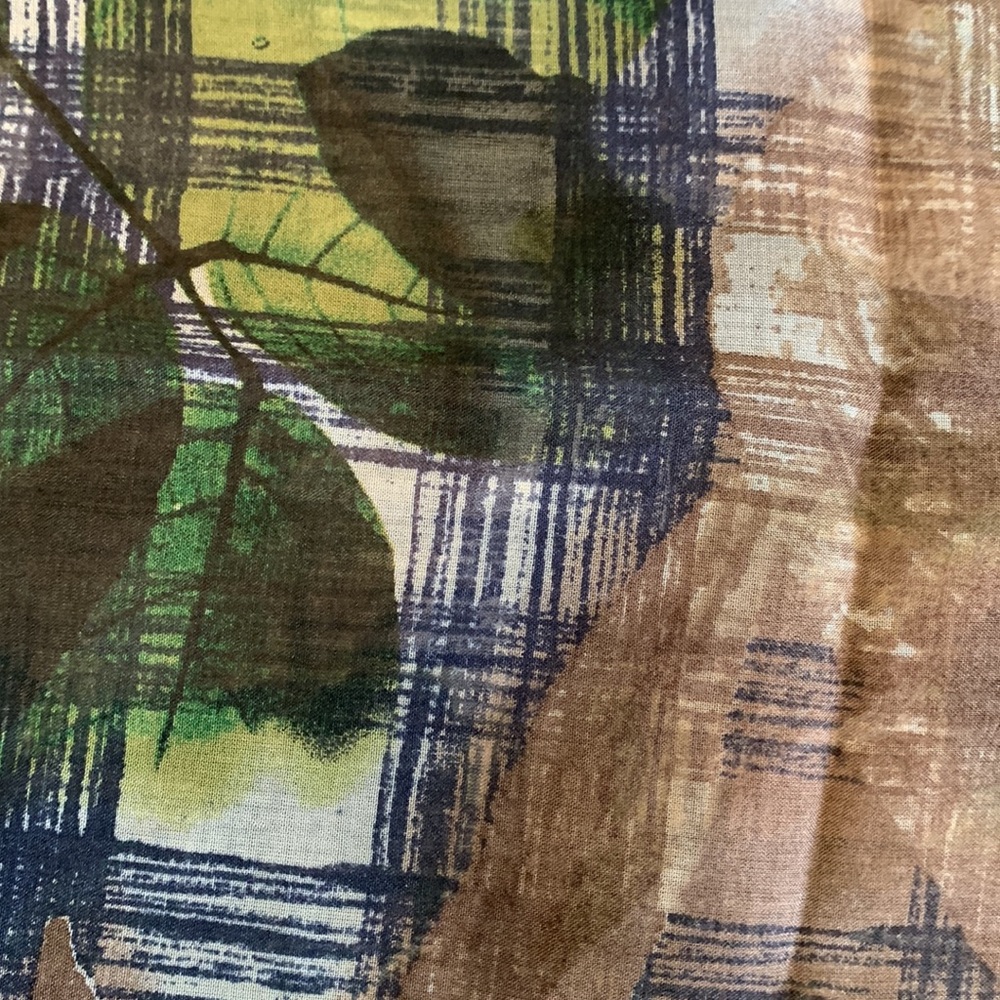 Cejon Scarf / Wrap, 100% Polyester, Blue, Green, & Tan, NWT - Picture 11 of 11